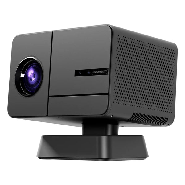 Black projector on a white background