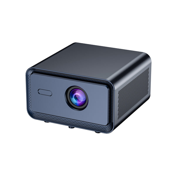 Black projector on a white background