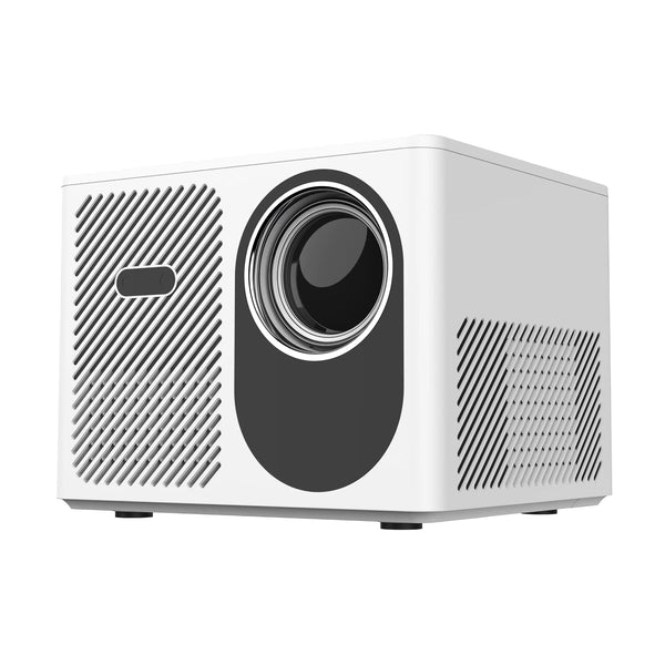 White and black projector on a white background