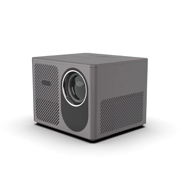 Black projector on a white background